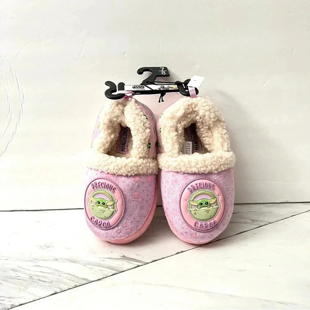 Star Wars Grogu Toddler Girls Slipper Size 7/8 Precious Cargo Sherpa Plush Soft